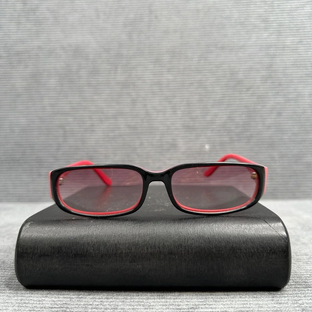 Kerastase Y2K Sunglasses Black Pink Rectangular Wave Temple K50033 C044 51-15